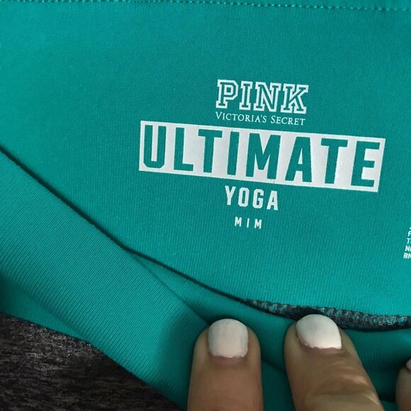Pink Ultimate Womens Grey Yoga Pant Size M - Picture 4 of 5